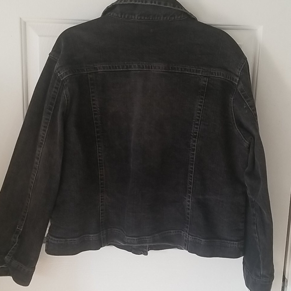Chico's Platinum Black Denim Jacket - Picture 5 of 10